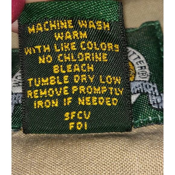 Cabela's Men's Shirt 2XL TALL Outdoor Gear Tan Camel Elbow Patches Work Wear - Picture 6 of 16